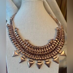 🌟 Metallic Gold Statement Bib Necklace 🌟
